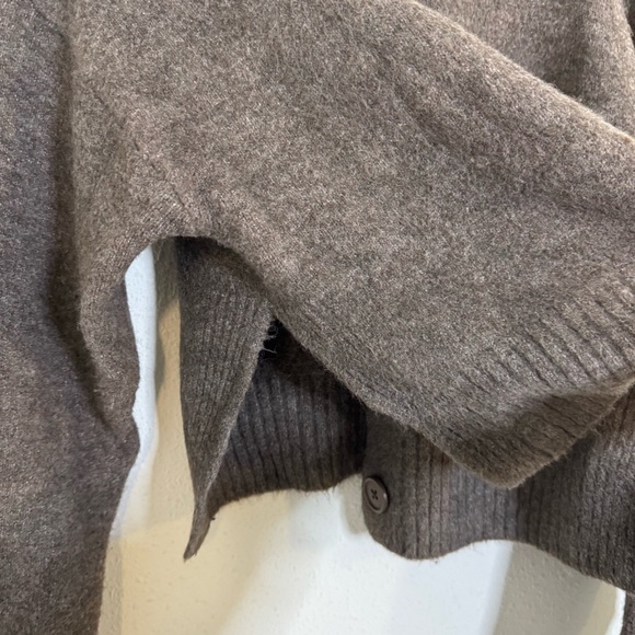 Zara Women's Brown wool blend button down Sweater cardigan - Picture 4 of 5